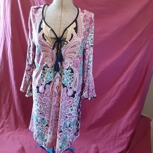 Spring three-quarter length sleeve dress